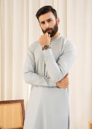 Shan e Eid by Buraq Online Mens Pret Solids Wash N Wear 2 Piece Suit Kahil - Casual Collection