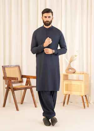 Shan e Eid by Buraq Online Mens Pret Solids Wash N Wear 2 Piece Suit Muneeb - Casual Collection