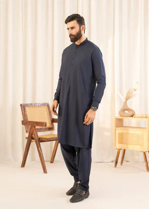 Shan e Eid by Buraq Online Mens Pret Solids Wash N Wear 2 Piece Suit Muneeb - Casual Collection