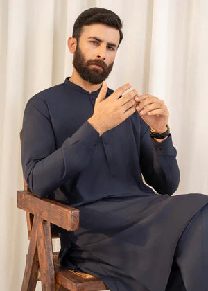 Shan e Eid by Buraq Online Mens Pret Solids Wash N Wear 2 Piece Suit Muneeb - Casual Collection