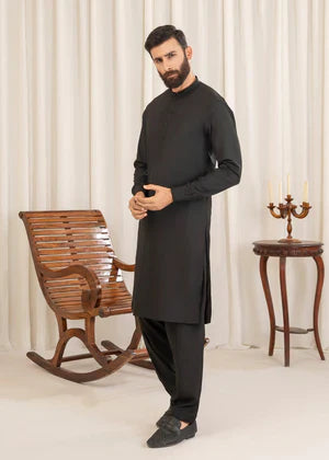 Shan e Eid by Buraq Online Mens Pret Solids Wash N Wear 2 Piece Suit Miftaah - Casual Collection