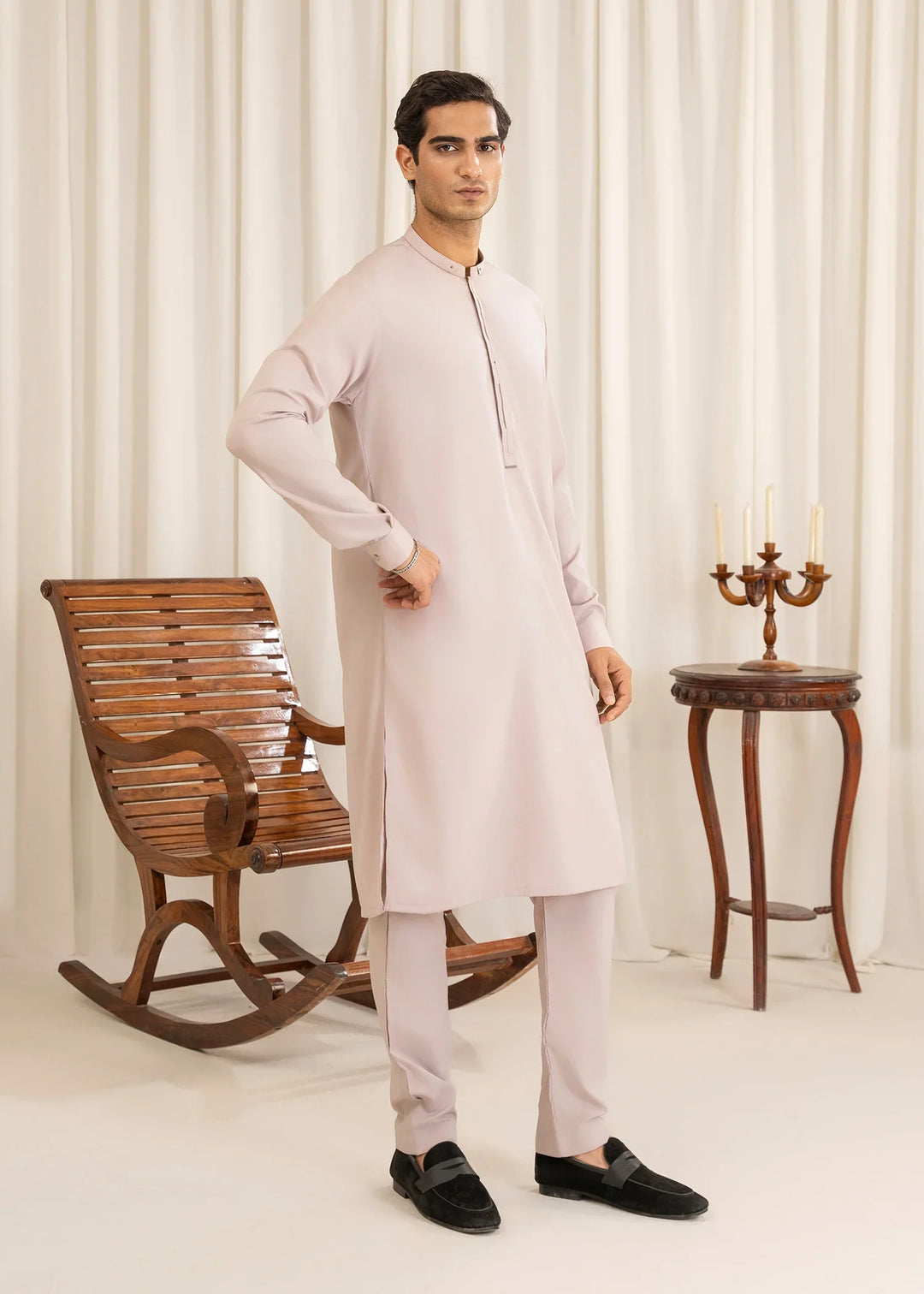 Shan e Eid by Buraq Online Mens Pret Solids Wash N Wear 2 Piece Suit Rafee - Casual Collection