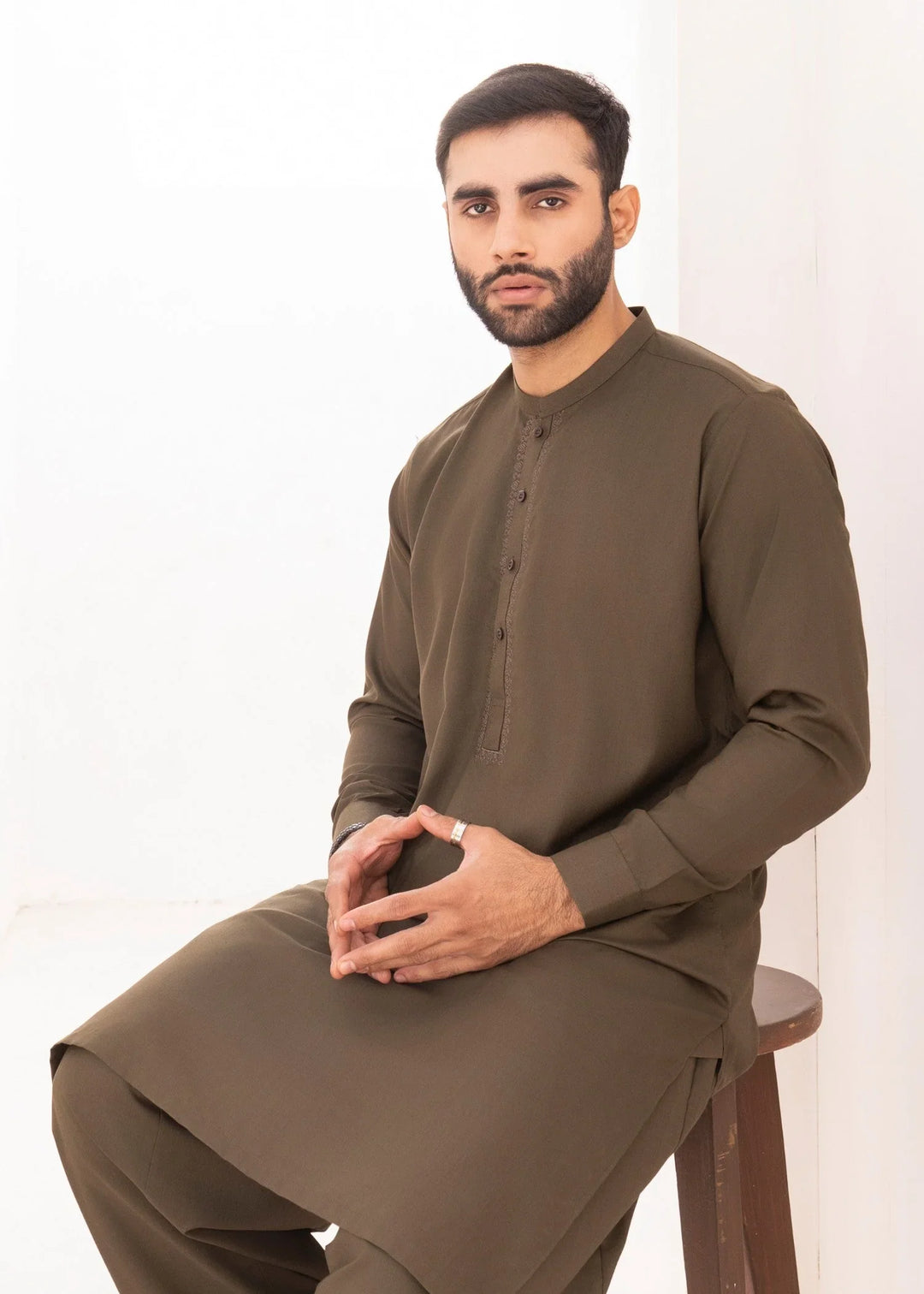 Junoon by Buraq Online Mens Pret Solids Wash N Wear 2 Piece Suit Zorawar - Casual Collection