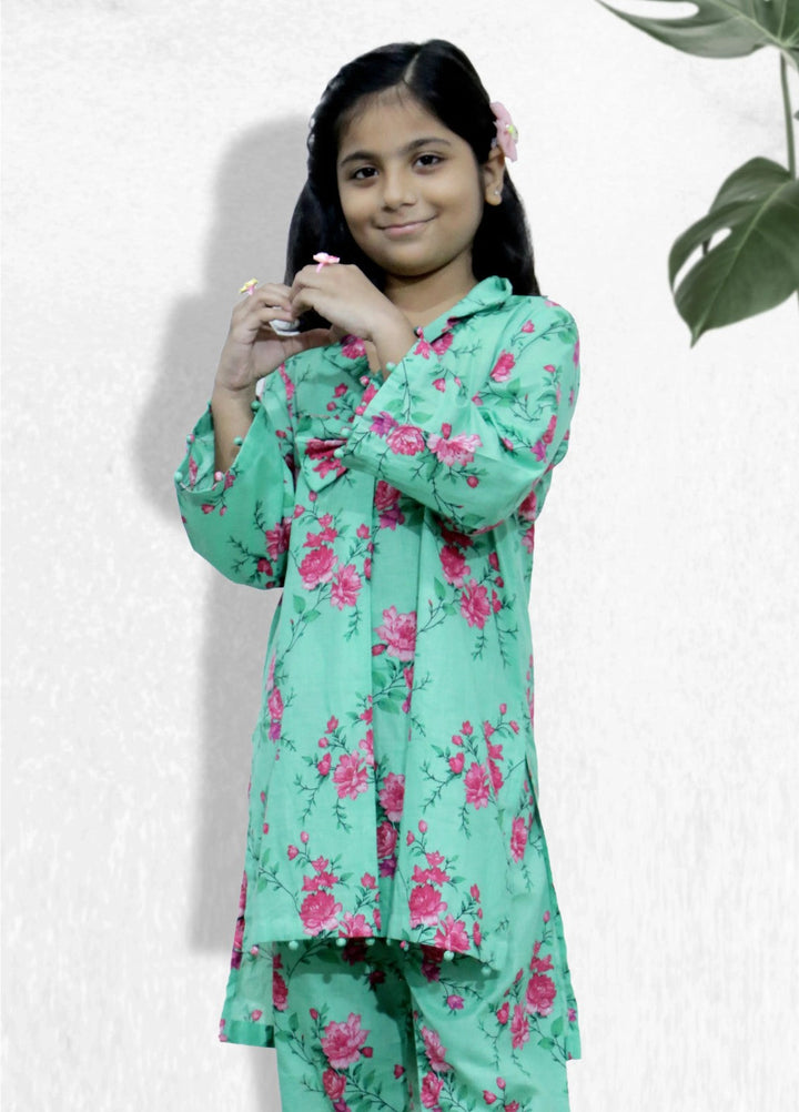 Stitching Cotton Girls Pret Printed 2 Piece Cambric Suit SC25SP-D-02 - Summer Collection