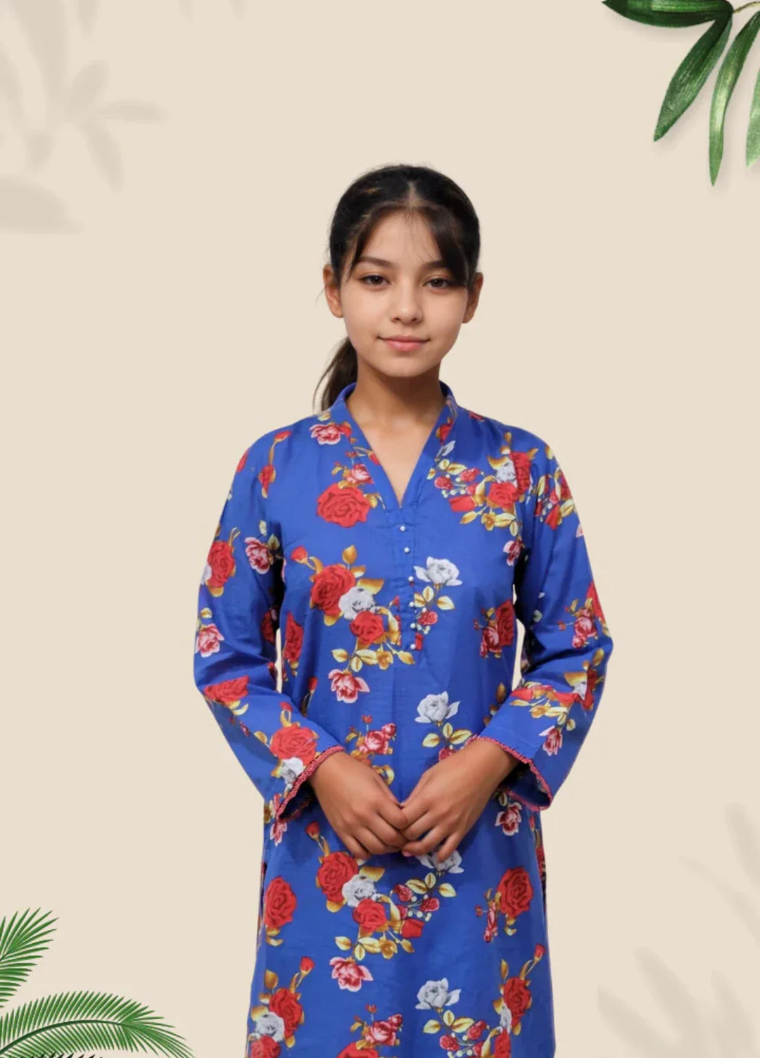 Stitching Cotton Girls Pret Printed 2 Piece Cambric Suit SC25SP-D-43 - Summer Collection