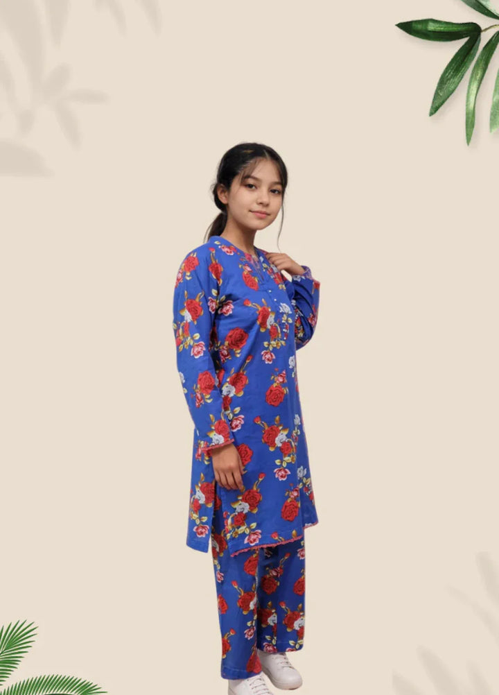 Stitching Cotton Girls Pret Printed 2 Piece Cambric Suit SC25SP-D-43 - Summer Collection