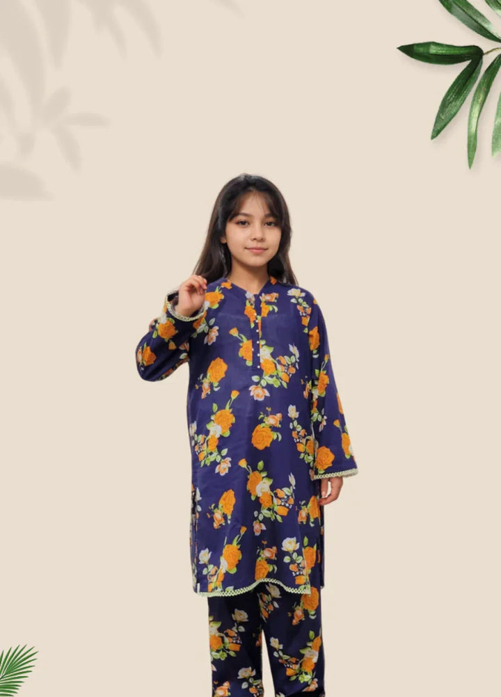 Stitching Cotton Girls Pret Printed 2 Piece Cambric Suit SC25SP-D-24 - Summer Collection