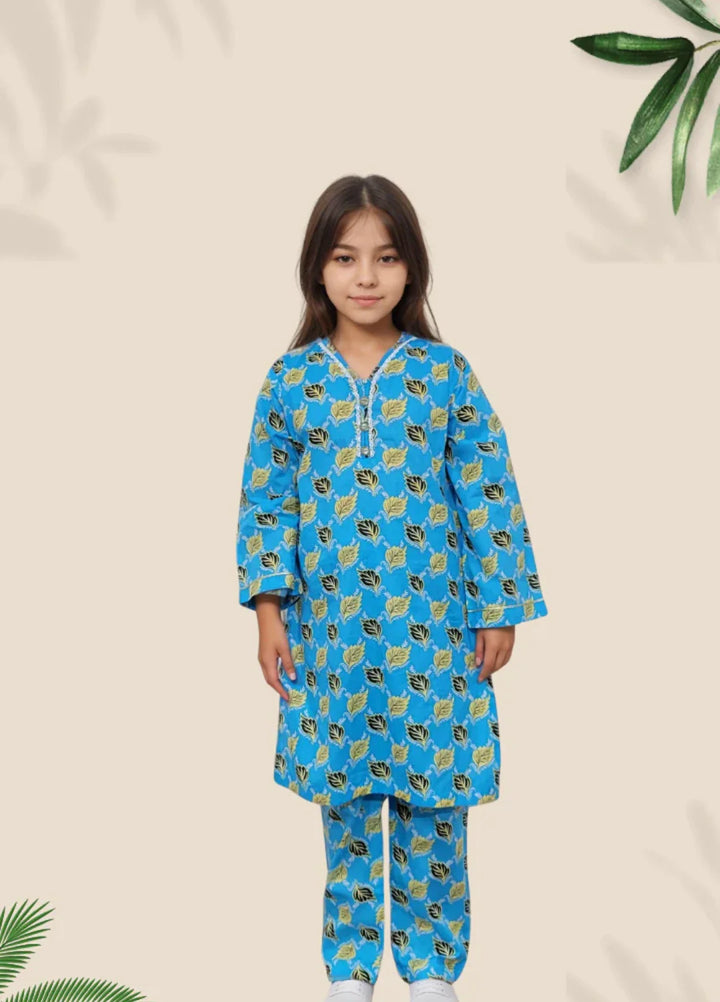 Stitching Cotton Girls Pret Printed 2 Piece Cambric Suit SC25SP-D-18 - Winter Collection