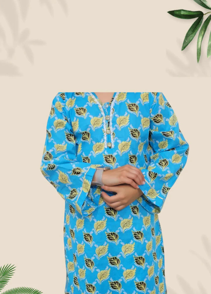 Stitching Cotton Girls Pret Printed 2 Piece Cambric Suit SC25SP-D-18 - Winter Collection