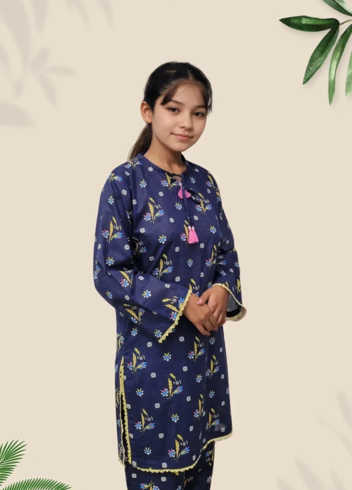 Stitching Cotton Girls Pret Printed 2 Piece Cambric Suit SC25SP-D-37 - Summer Collection