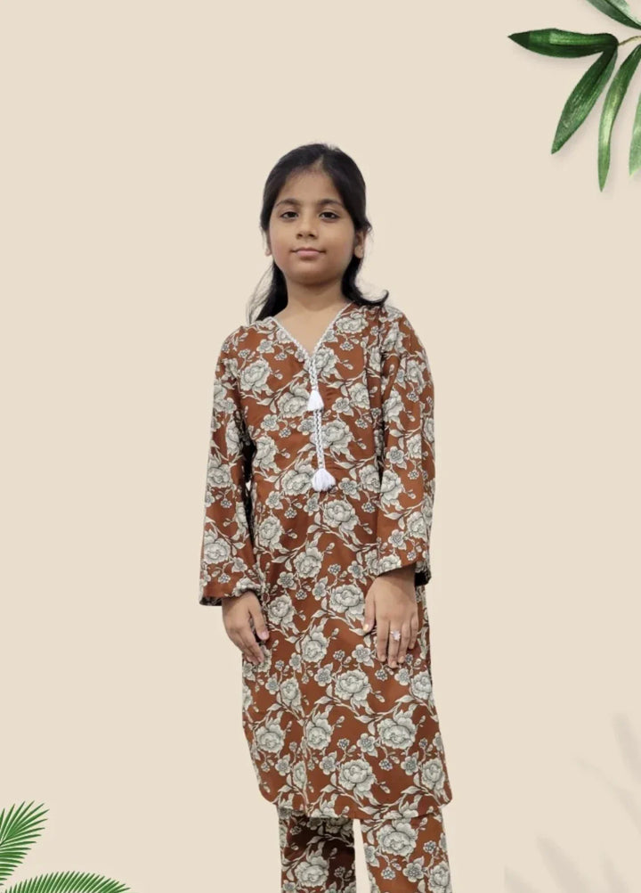 Stitching Cotton Girls Pret Printed 2 Piece Cambric Suit SC25SP-D-41 - Summer Collection