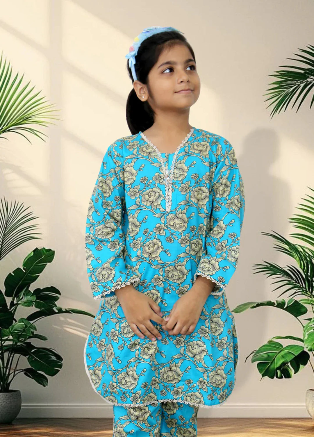 Stitching Cotton Girls Pret Printed 2 Piece Cambric Suit SC25SP-D-09 - Summer Collection