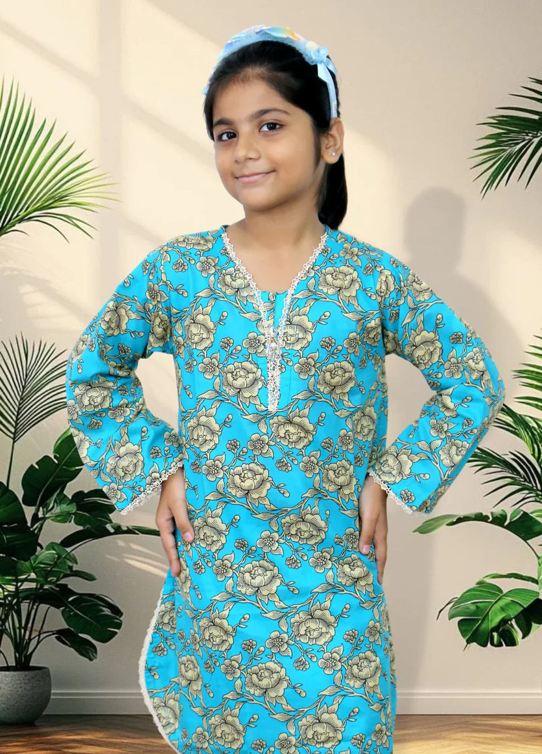 Stitching Cotton Girls Pret Printed 2 Piece Cambric Suit SC25SP-D-09 - Summer Collection