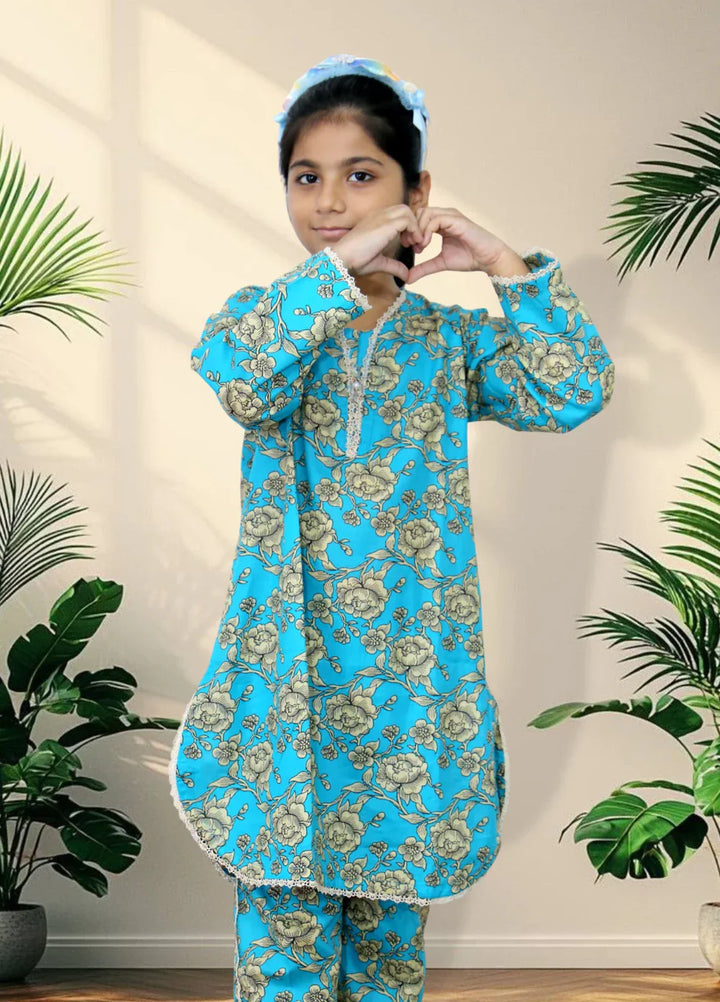 Stitching Cotton Girls Pret Printed 2 Piece Cambric Suit SC25SP-D-09 - Summer Collection