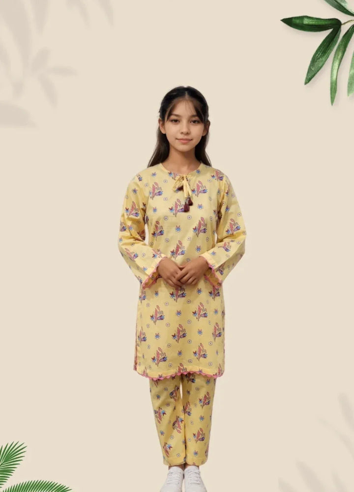 Stitching Cotton Girls Pret Printed 2 Piece Cambric Suit SC25SP-D-45 - Summer Collection