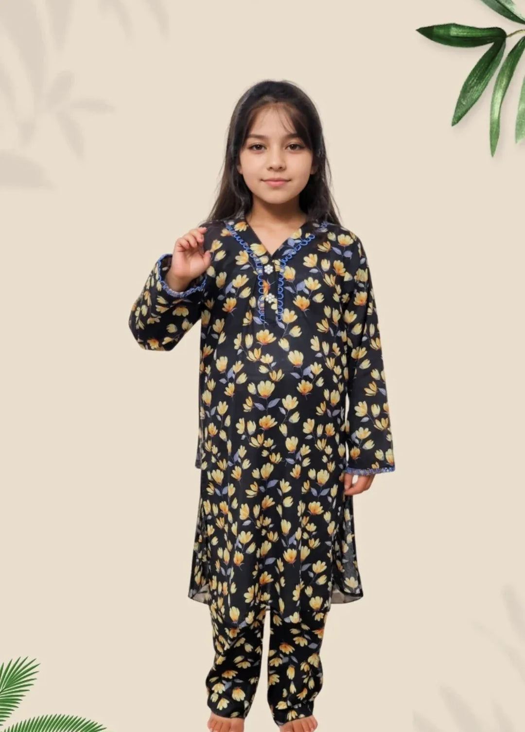Stitching Cotton Girls Pret Printed 2 Piece Cambric Suit SC25SP-D-07 - Summer Collection