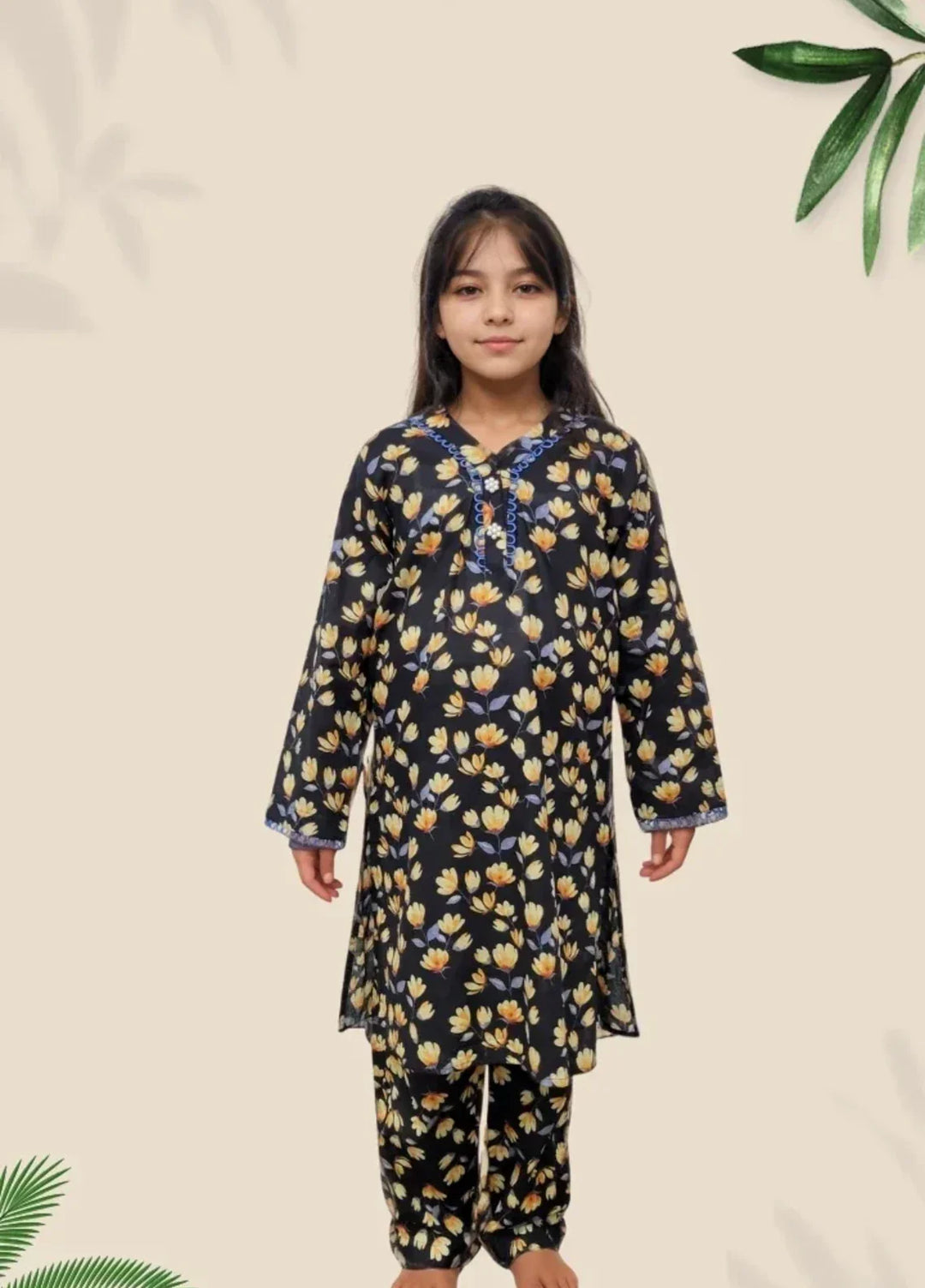 Stitching Cotton Girls Pret Printed 2 Piece Cambric Suit SC25SP-D-07 - Summer Collection