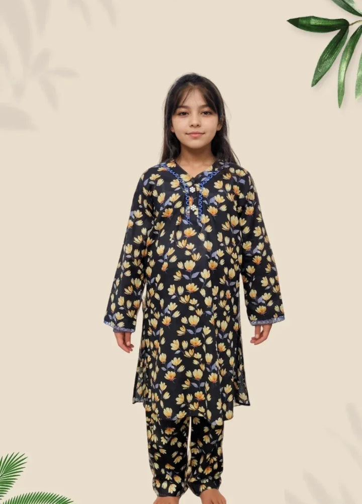 Stitching Cotton Girls Pret Printed 2 Piece Cambric Suit SC25SP-D-07 - Summer Collection
