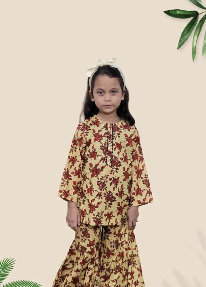 Stitching Cotton Girls Pret Printed 2 Piece Cambric Suit SC25SP-D-01 - Summer Collection