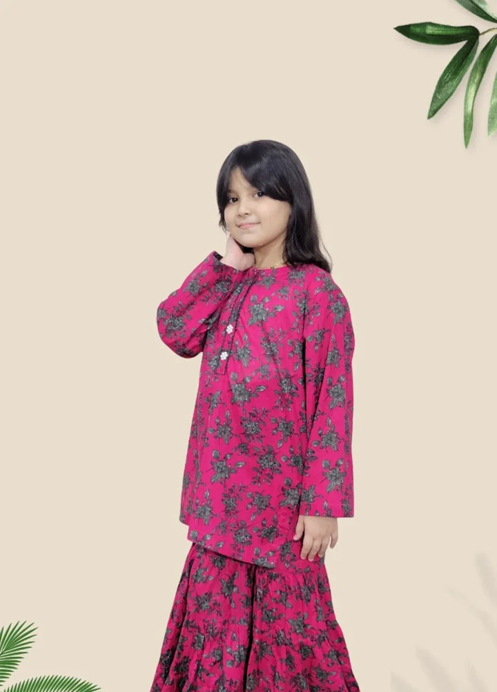 Stitching Cotton Girls Pret Printed 2 Piece Cambric Suit SC25SP-D-56 - Summer Collection