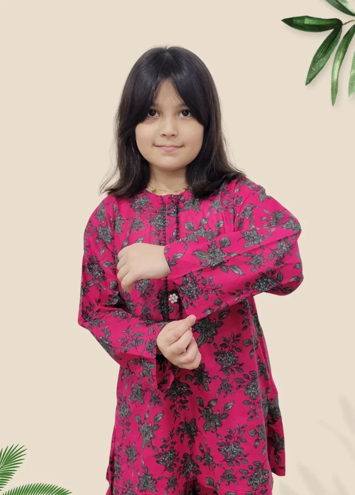 Stitching Cotton Girls Pret Printed 2 Piece Cambric Suit SC25SP-D-56 - Summer Collection