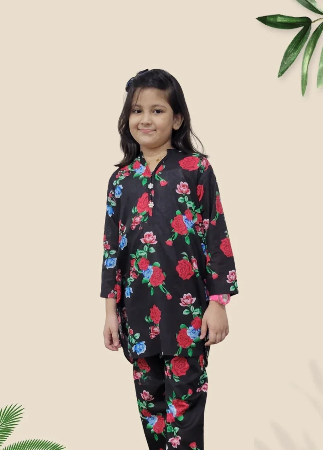 Stitching Cotton Girls Pret Printed 2 Piece Cambric Suit SC25SP-D-55 - Summer Collection