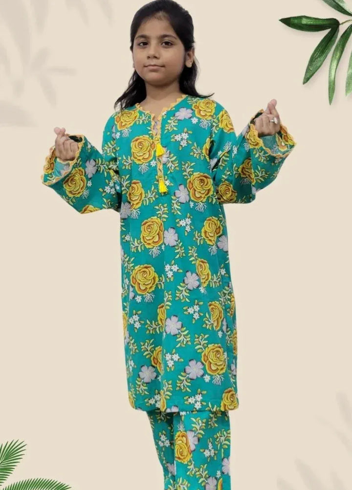Stitching Cotton Girls Pret Printed 2 Piece Cambric Suit SC25SP-D-38 - Summer Collection