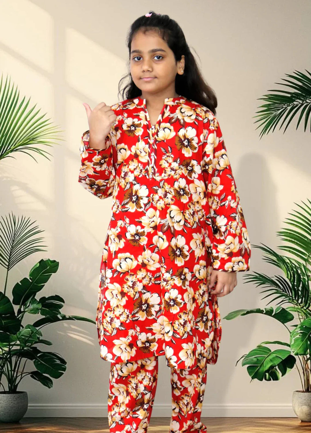 Stitching Cotton Girls Pret Printed 2 Piece Cambric Suit SC25SP-D-03 - Summer Collection
