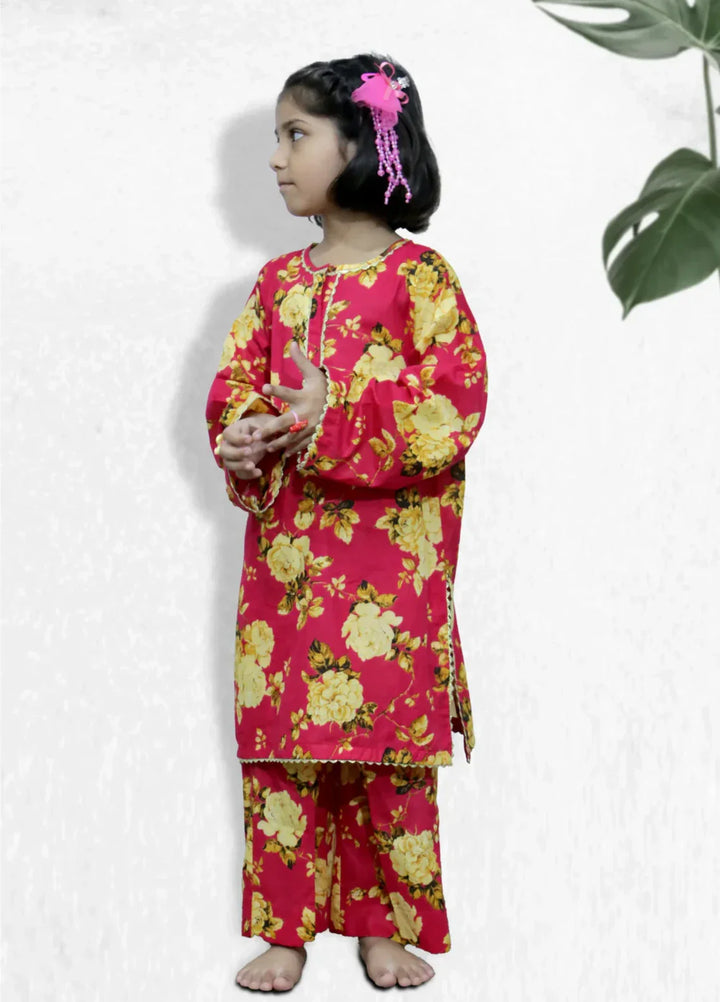 Stitching Cotton Girls Pret Printed 2 Piece Cambric Suit SC25SP-D-20 - Summer Collection