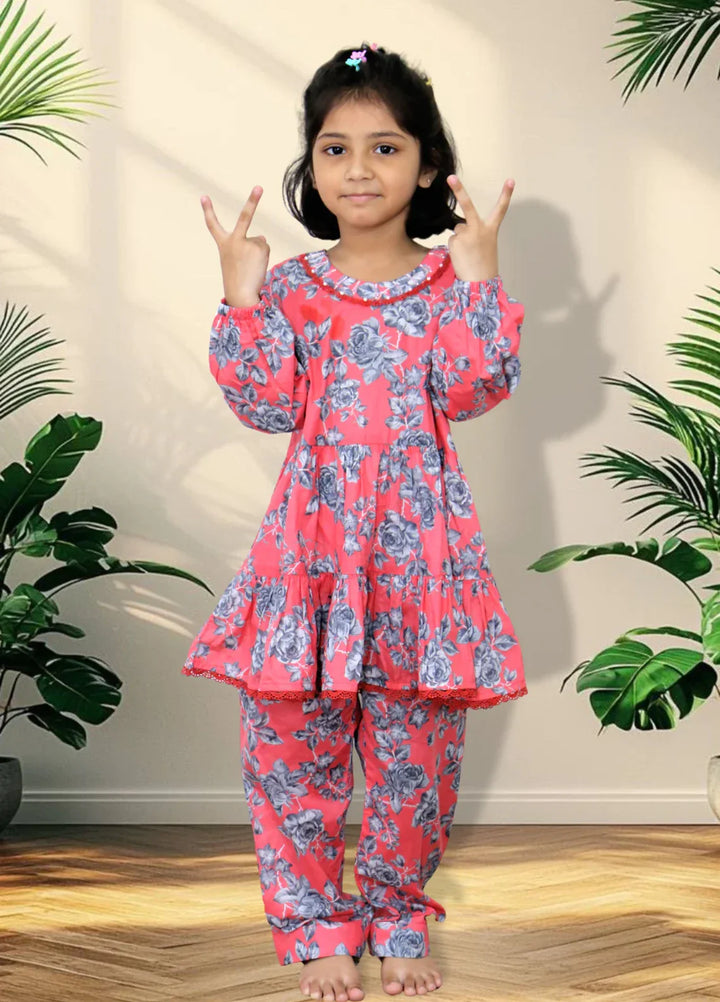 Stitching Cotton Girls Pret Printed 2 Piece Cambric Suit SC25SP-D-49 - Summer Collection