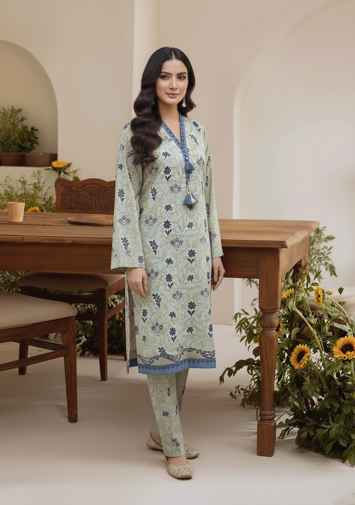 Stitching Cotton Women Pret Printed 3 Piece Khaddar D-01 - Winter Collection
