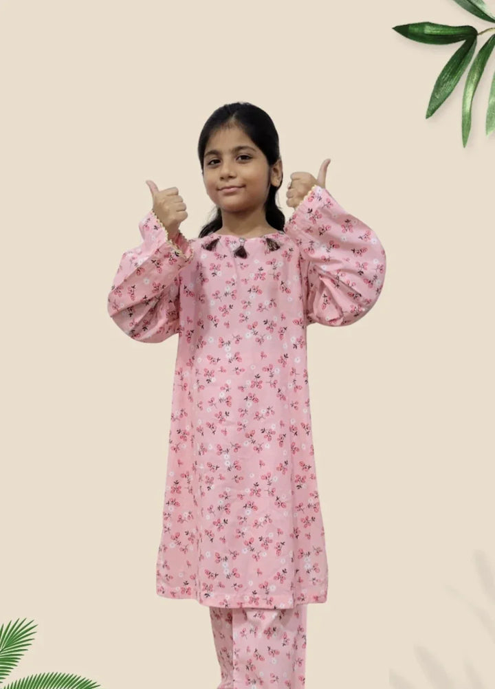 Stitching Cotton Girls Pret Printed 2 Piece Cambric Suit SC25SP-D-16 - Summer Collection