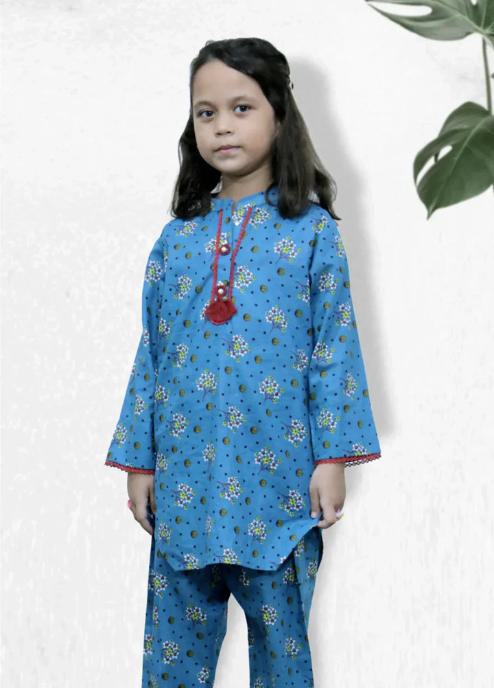 Stitching Cotton Girls Pret Printed 2 Piece Cambric Suit SC25SP-D-22 - Summer Collection