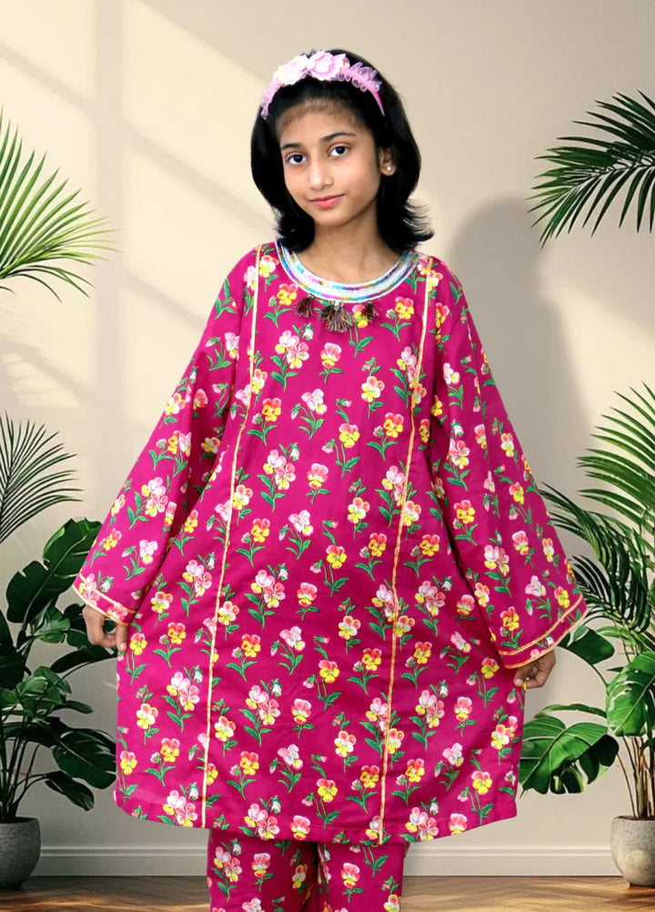 Stitching Cotton Girls Pret Printed 2 Piece Cambric Suit SC25SP-D-53 - Summer Collection