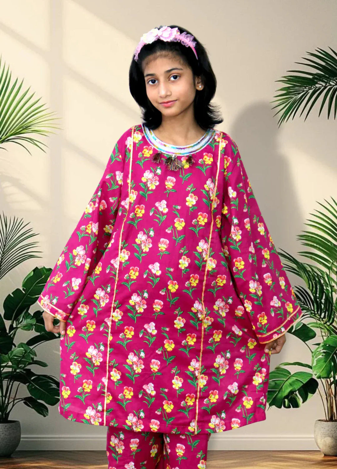 Stitching Cotton Girls Pret Printed 2 Piece Cambric Suit SC25SP-D-53 - Summer Collection