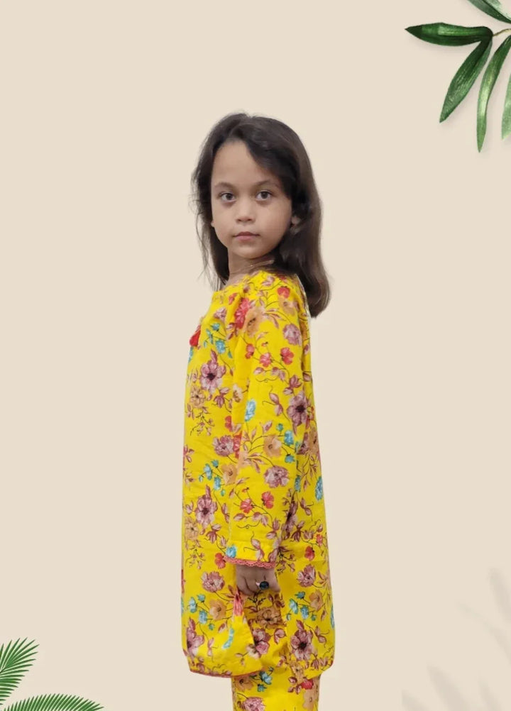 Stitching Cotton Girls Pret Printed 2 Piece Cambric Suit SC25SP-D-17 - Summer Collection
