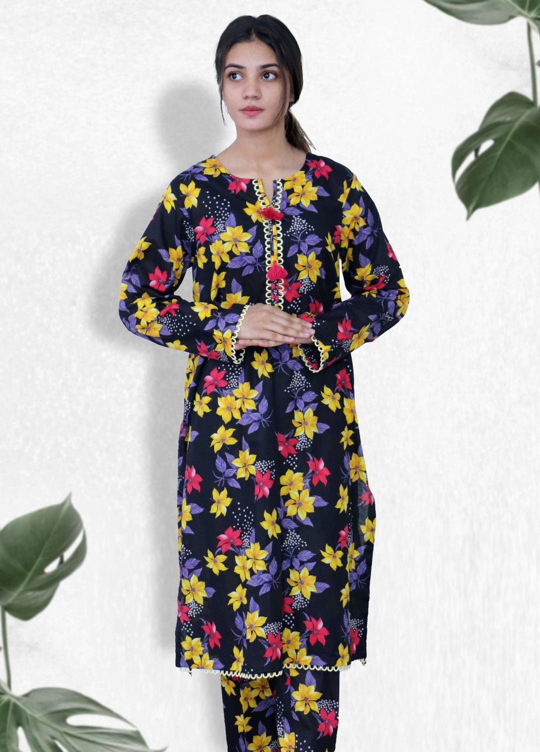 Stitching Cotton Women Pret 2 Piece Printed Suit D-02 - Winter Collection