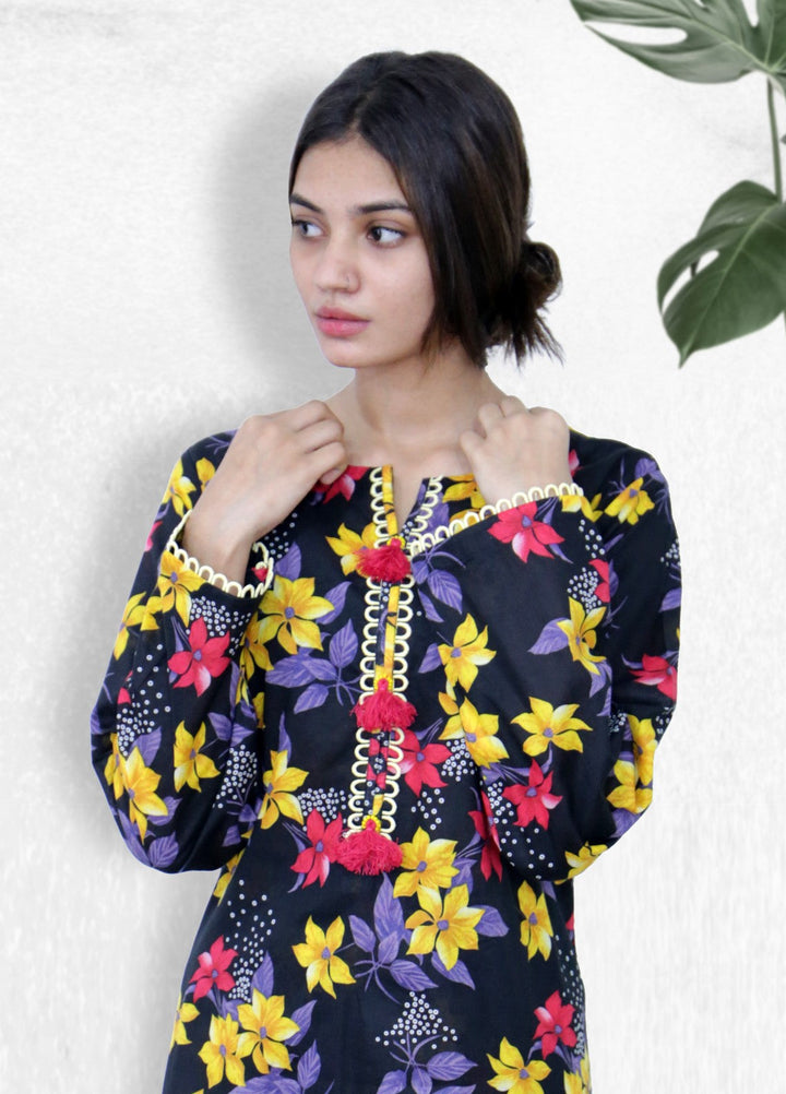Stitching Cotton Women Pret 2 Piece Printed Suit D-02 - Winter Collection