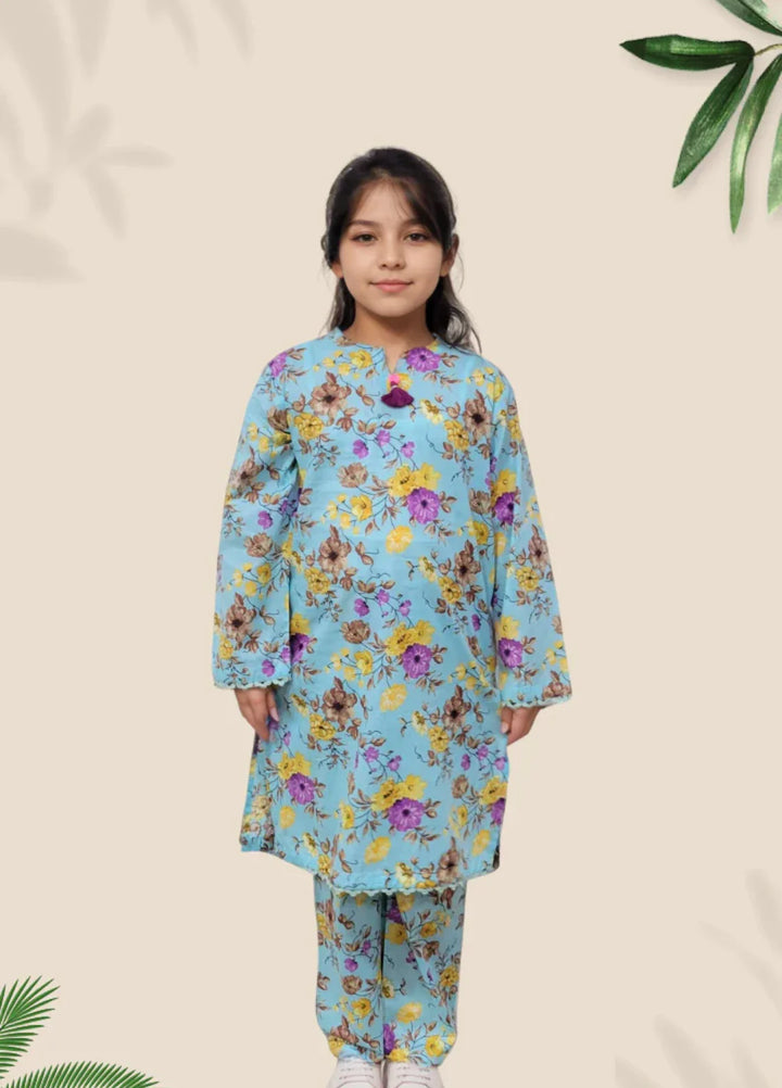 Stitching Cotton Girls Pret Printed 2 Piece Cambric Suit SC25SP-D-59 - Summer Collection