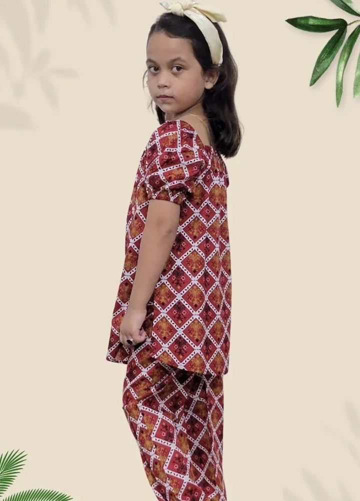 Stitching Cotton Girls Pret Printed 2 Piece Cambric Suit SC25SP-D-33 - Summer Collection