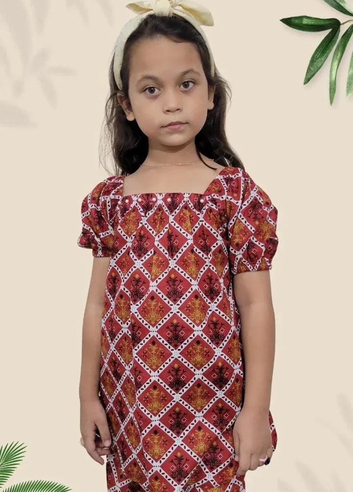 Stitching Cotton Girls Pret Printed 2 Piece Cambric Suit SC25SP-D-33 - Summer Collection