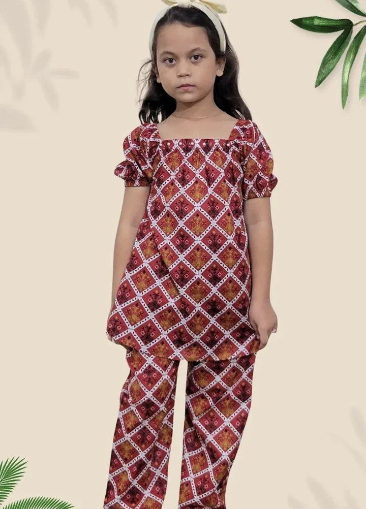Stitching Cotton Girls Pret Printed 2 Piece Cambric Suit SC25SP-D-33 - Summer Collection