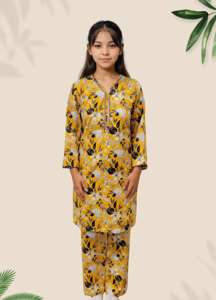 Stitching Cotton Girls Pret Printed 2 Piece Cambric Suit SC25SP-D-66 - Summer Collection