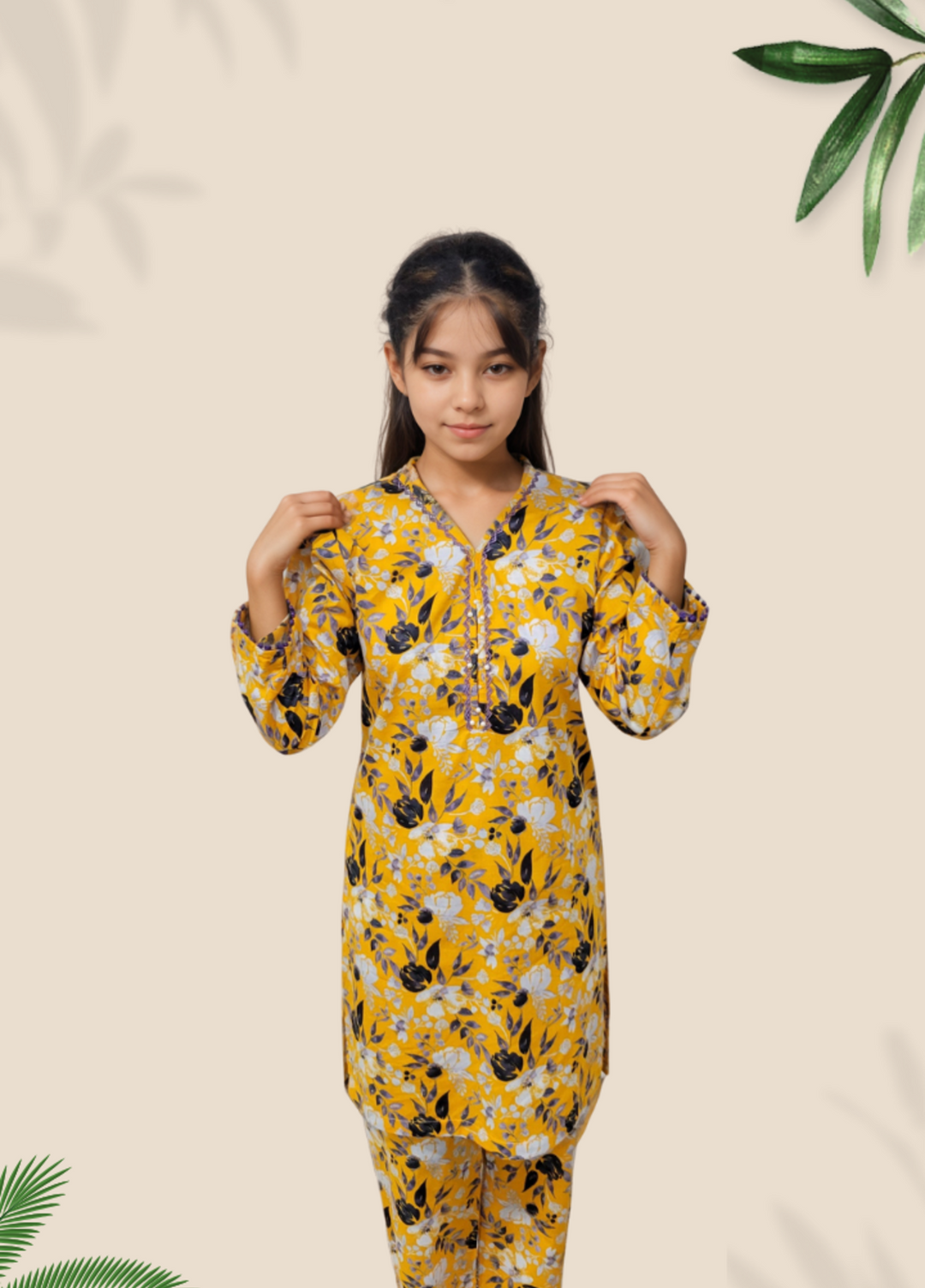 Stitching Cotton Girls Pret Printed 2 Piece Cambric Suit SC25SP-D-66 - Summer Collection