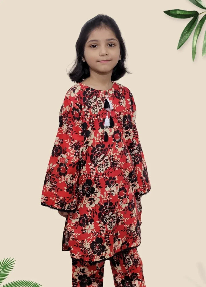Stitching Cotton Girls Pret Printed 2 Piece Cambric Suit SC25SP-D-48 - Summer Collection