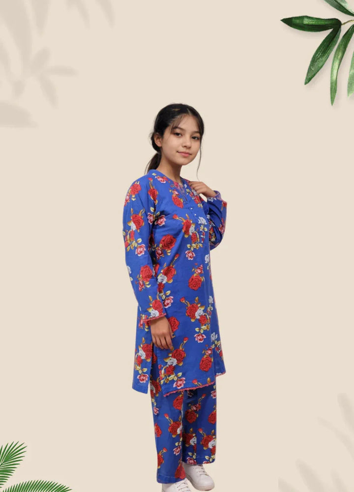 Stitching Cotton Girls Pret Printed 2 Piece Cambric Suit SC25SP-D-58 - Summer Collection