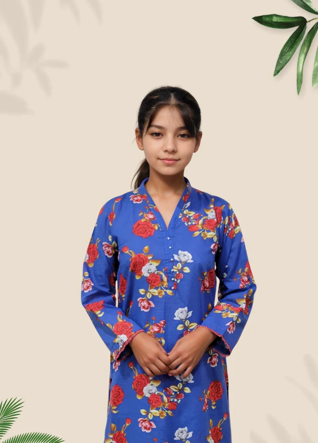 Stitching Cotton Girls Pret Printed 2 Piece Cambric Suit SC25SP-D-58 - Summer Collection