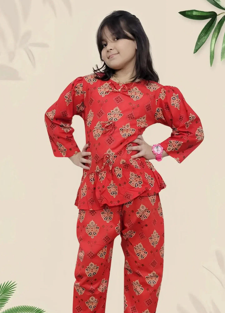 Stitching Cotton Girls Pret Printed 2 Piece Cambric Suit SC25SP-D-65 - Summer Collection