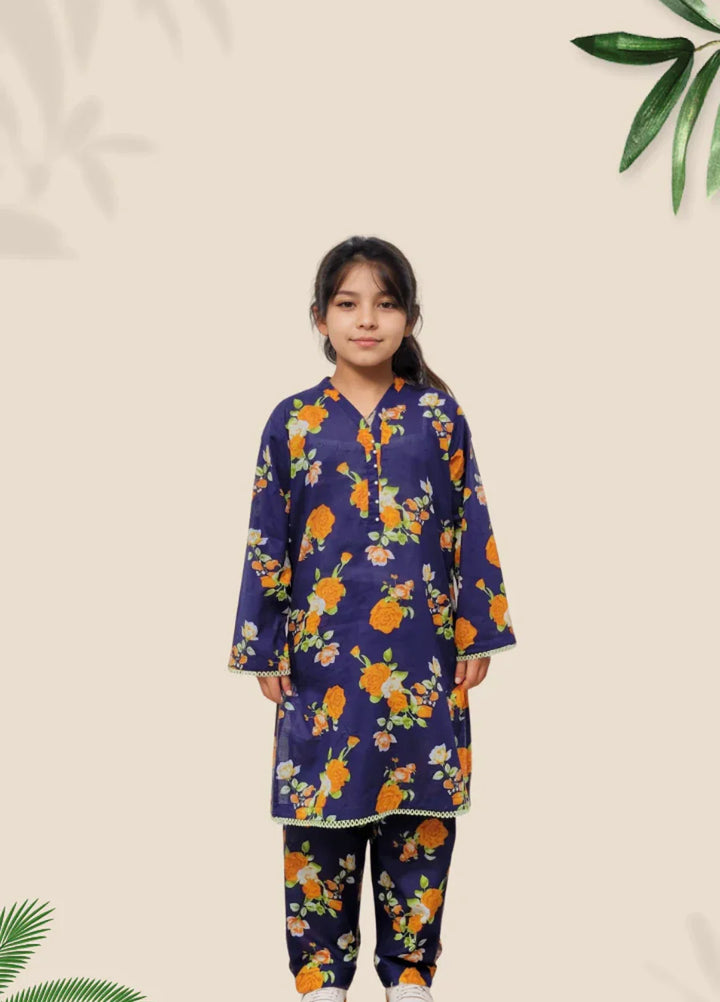 Stitching Cotton Girls Pret Printed 2 Piece Cambric Suit SC25SP-D-10 - Summer Collection