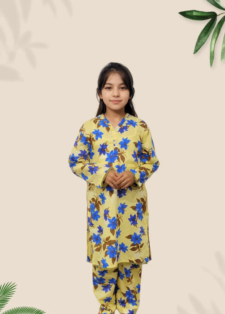 Stitching Cotton Girls Pret Printed 2 Piece Cambric Suit SC25SP-D-50 - Summer Collection